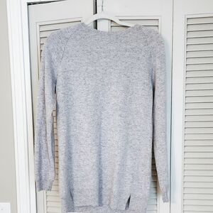 J McLaughlin Light Heather Gray 100% Cashmere Sweater Tunic Womens Medium